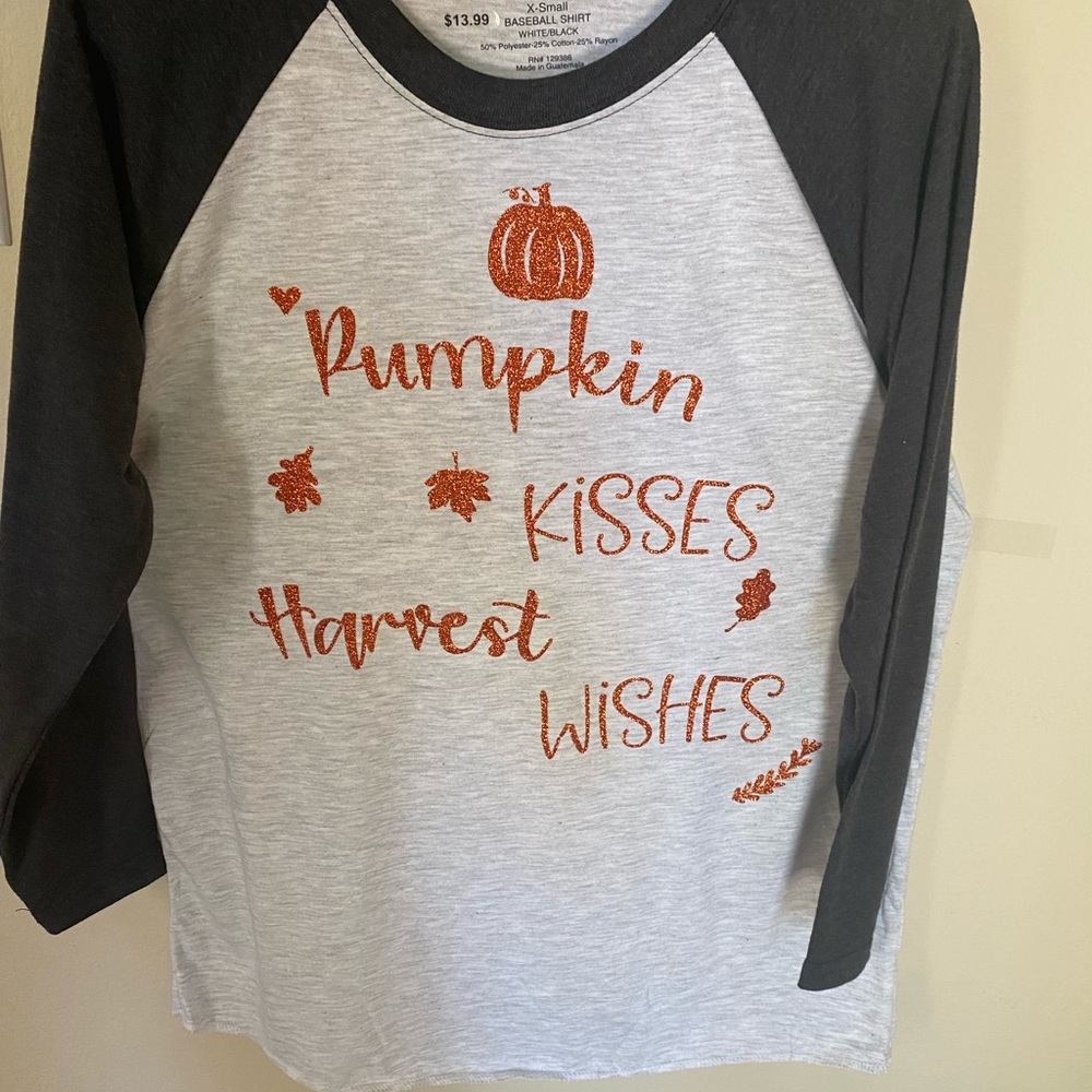 Fall festive baseball tee